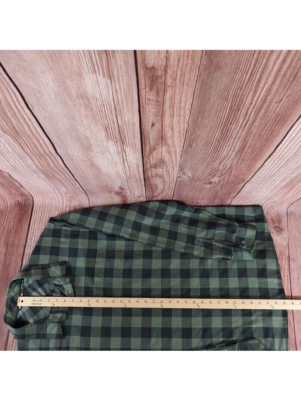 Travis Mathew Mens Size XXL Half Moon Bay Long Sleeve Laurel Green Check Shirt - Picture 13 of 14